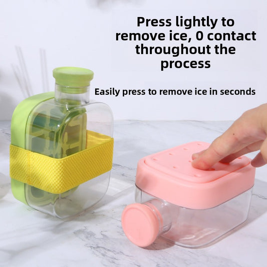 Press Ice Cube Mold and Water Bottle Combo