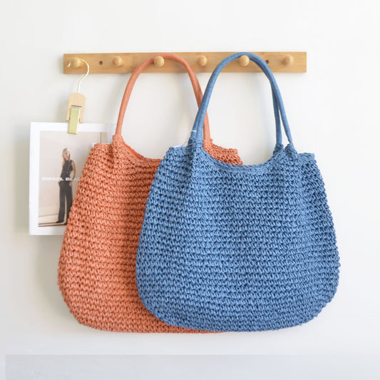 Retro Woven Straw Tote Bag