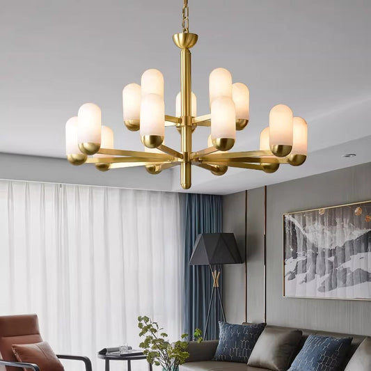 All-Copper Marble Living Room Chandelier